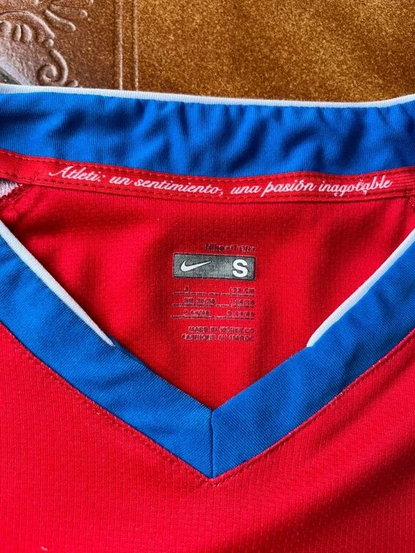 Vintage 2007-08 Nike Atlético Madrid red white home soccer jersey Size S – photo 5